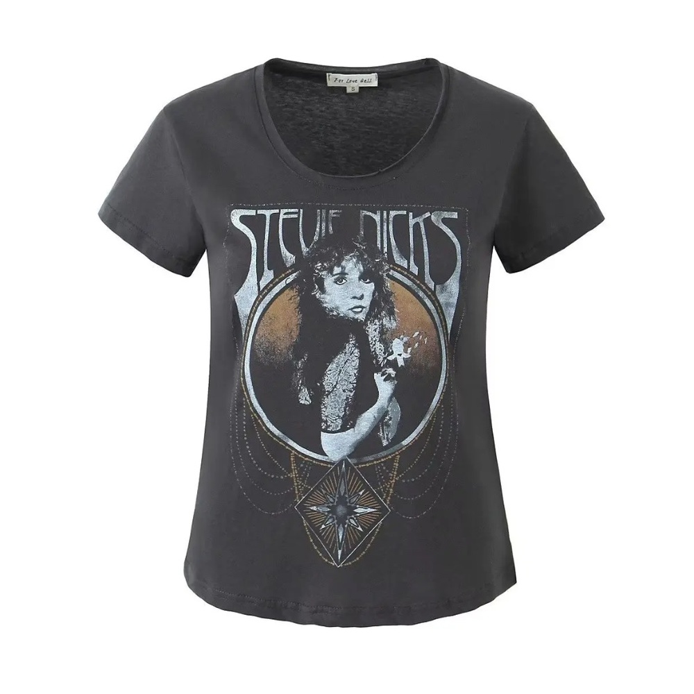 Faded Black Stevie Nicks Graphic Tee - Picture 2 of 6